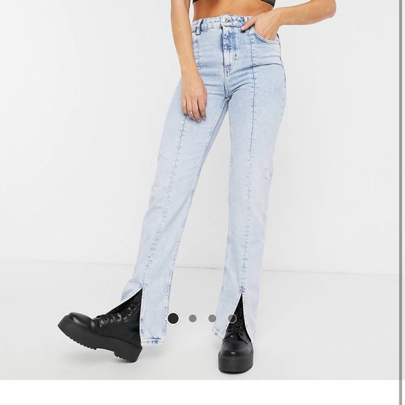 High rise straight jeans. - Picture 1 of 4